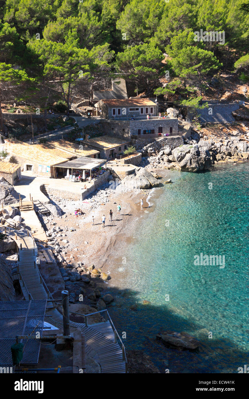 Quiet bay and beaches on the Northern Coast of Mallorca, Balearic Islands Stock Photo