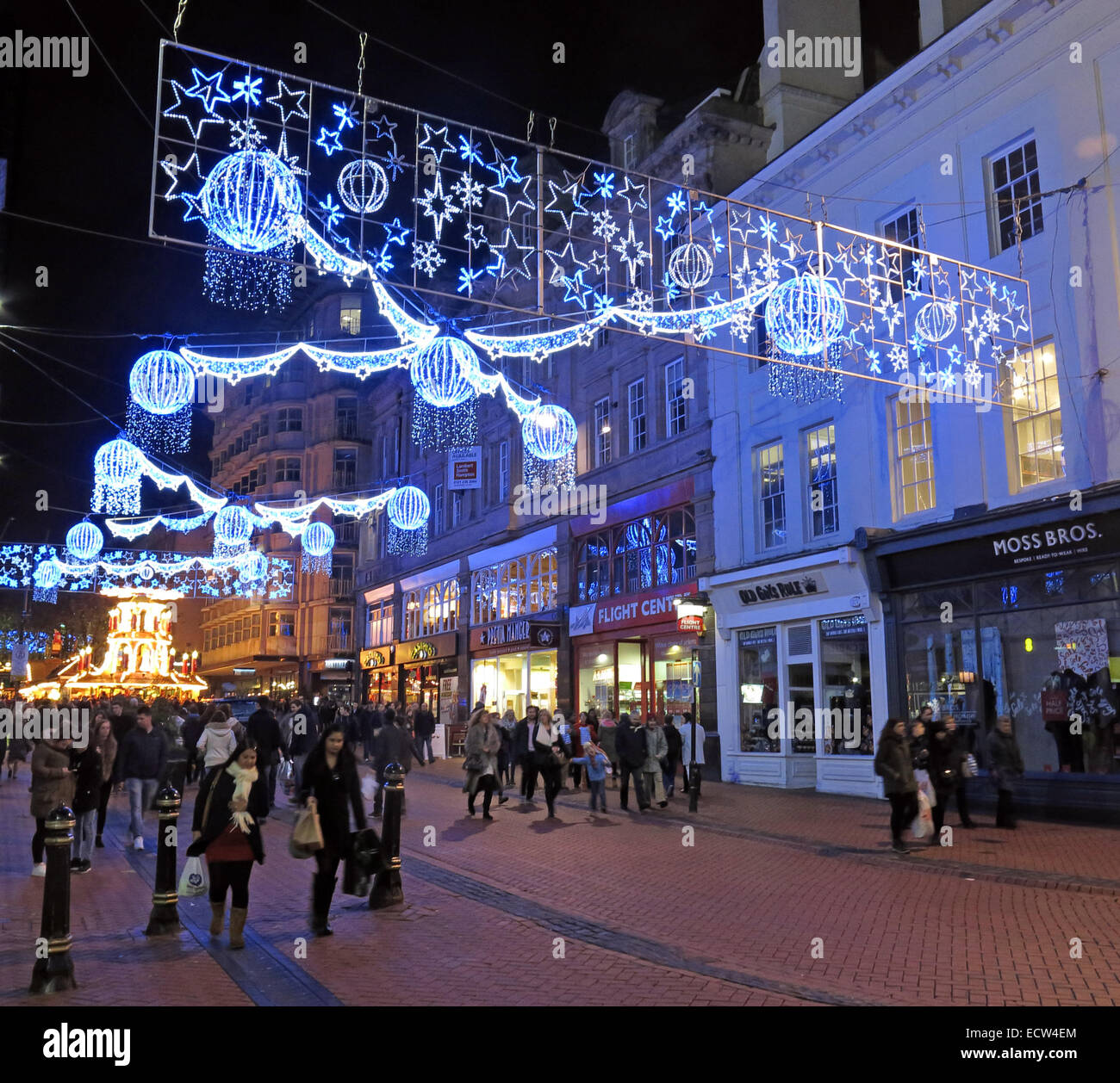 Christmas Lights In Birmingham, West Midlands, England,UK Stock Photo