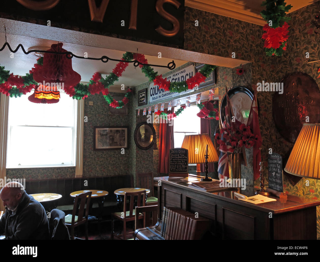 Interior of The Albion Inn, old fashioned, classic English Pub in Chester, England,UK, CH1 Stock Photo
