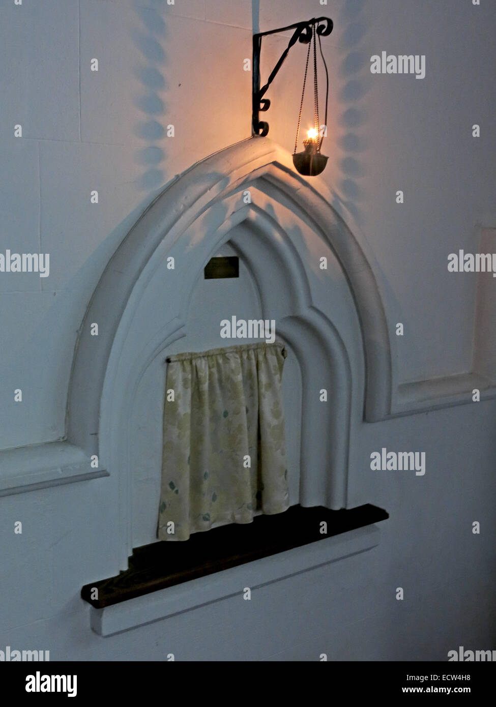 Holy Trinity Church Woodgreen Witney lit tabernacle , West Oxfordshire, England, UK Stock Photo