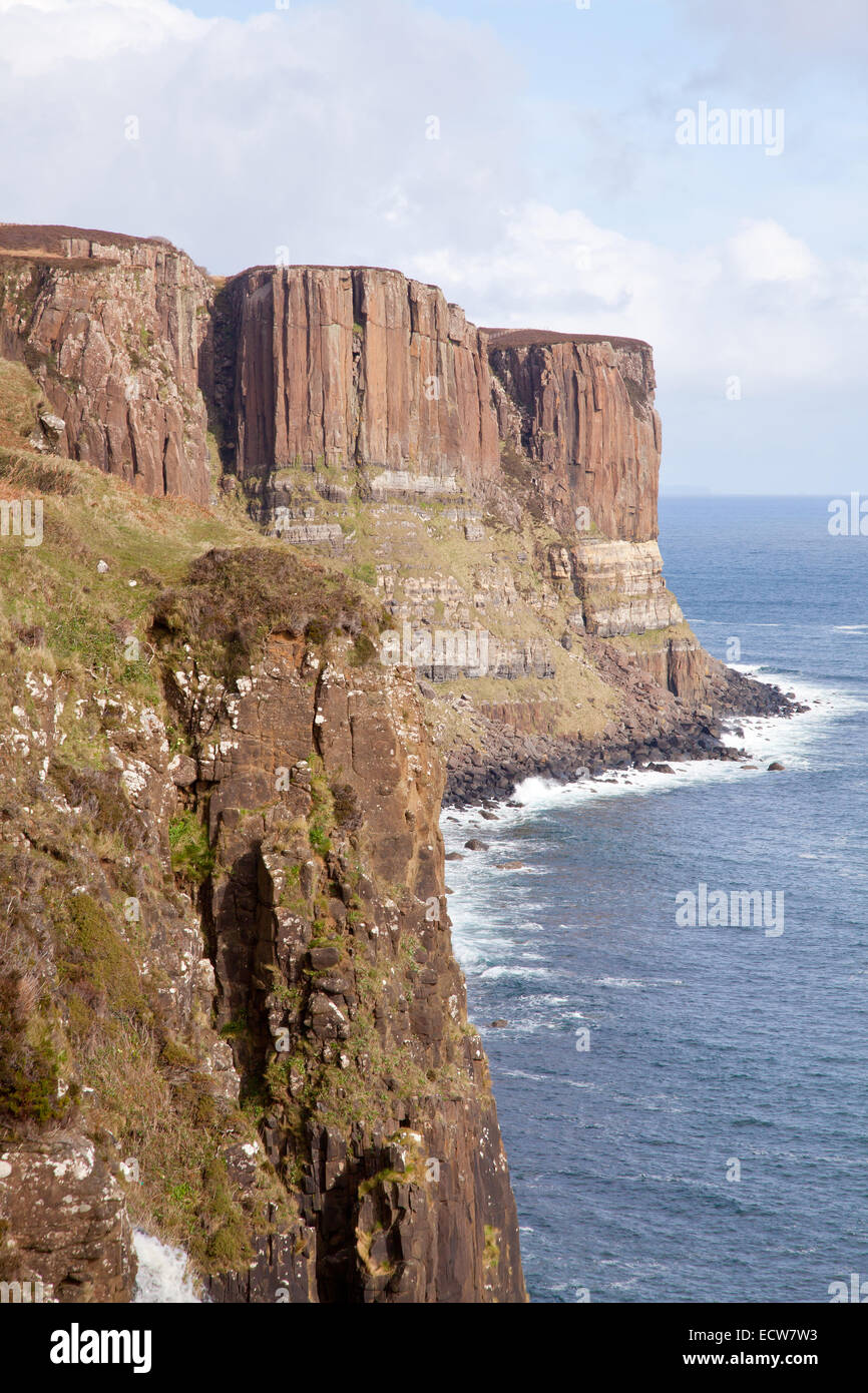 The kilt rock Waterfall Isle of skye highlands Scotland UK Stock Photo ...
