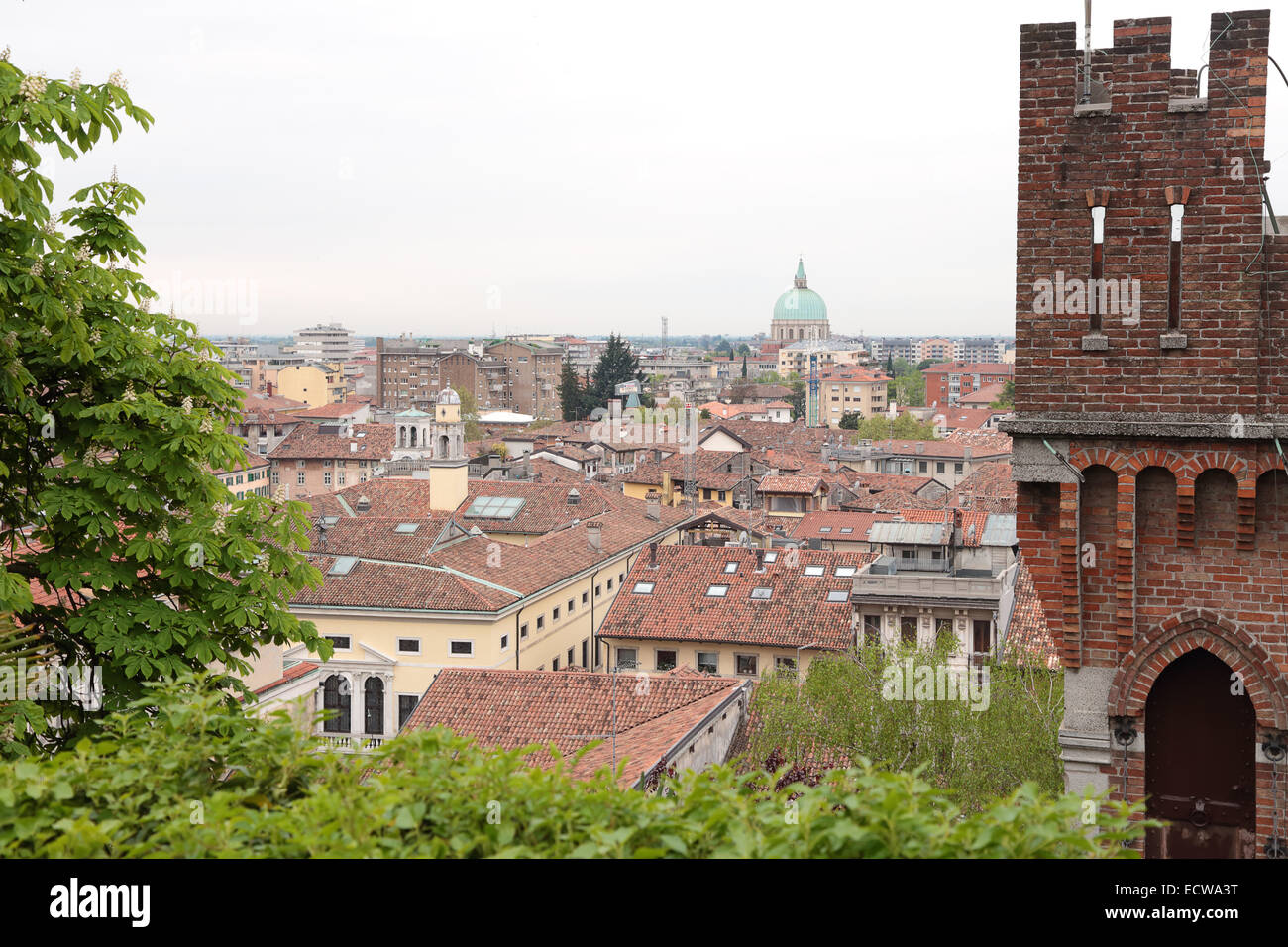 Panoramic view of city of Udine, Italy Stock Photo