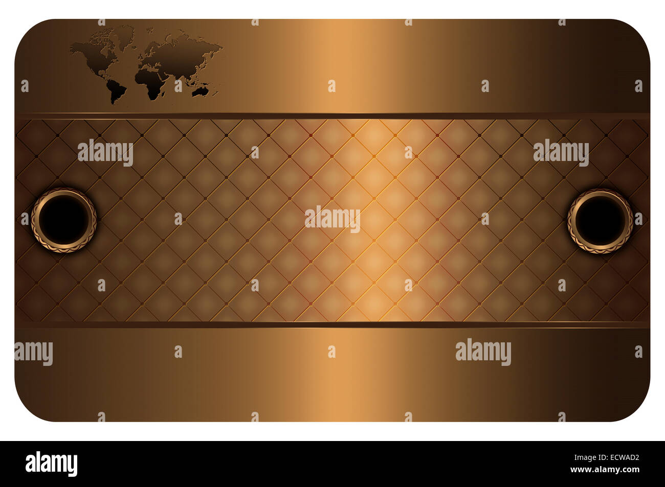 Business card template.Gold background and elements of your card Stock