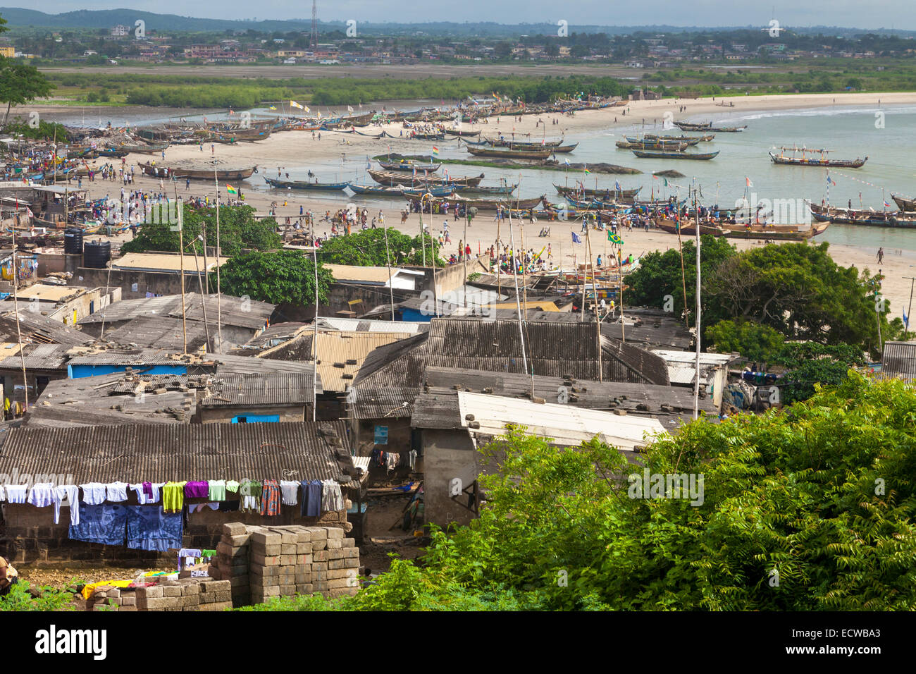 Apam harbour, Ghana, Africa Stock Photo