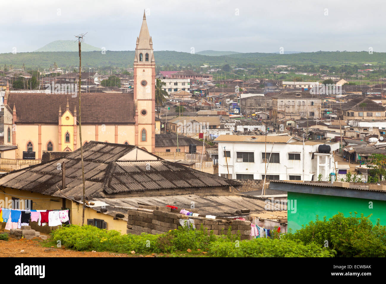 View of Apam, Ghana, Africa Stock Photo