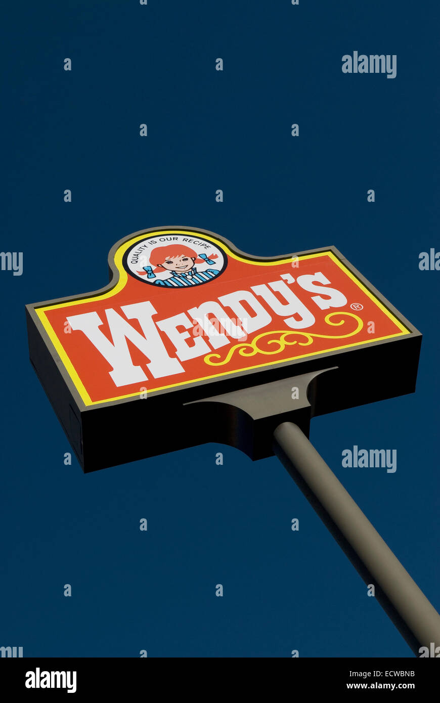 Stock photo of Wendy's sign, USA. Stock Photo