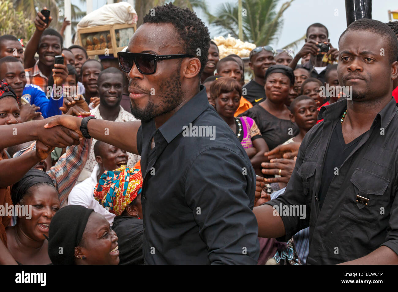 Members of Ghana national football team, Africa Stock Photo