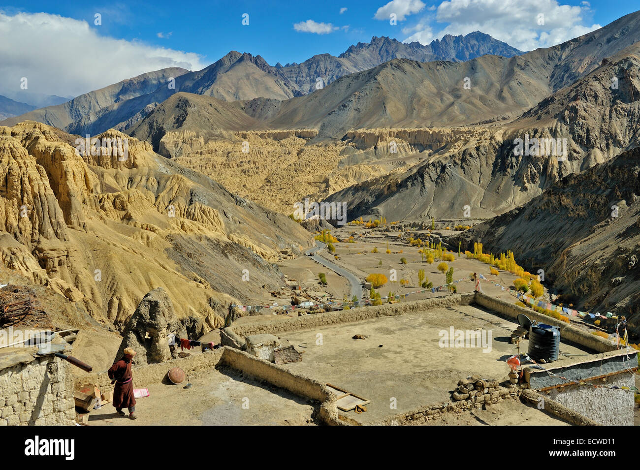 Lamayuru Monk's roof top, Ladakh, Leh,
