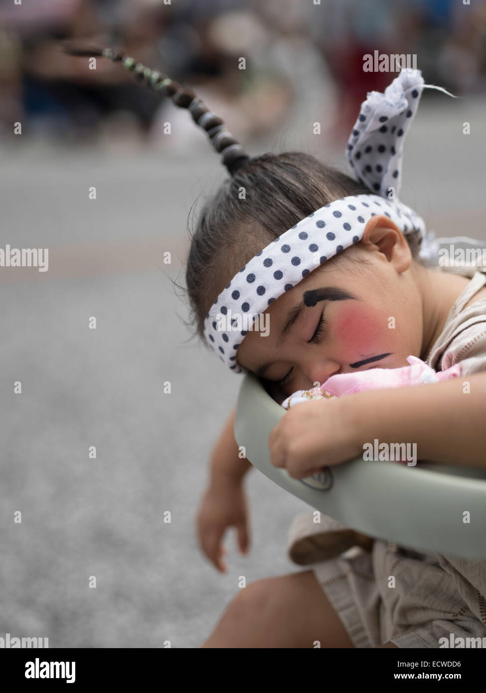 Okinawan child chondara clown. Shuri Castle Festival held in Naha City, Okinawa. Stock Photo