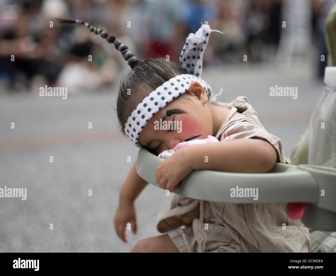 Okinawan child chondara clown. Shuri Castle Festival held in Naha City, Okinawa. Stock Photo