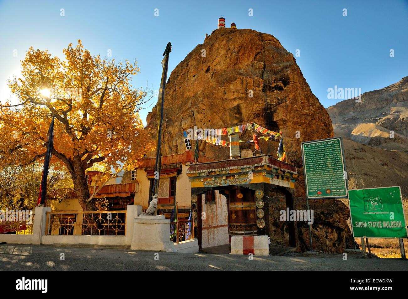 Buddha statue Mulbekh, Jammu Kashmir, India Stock Photo Alamy
