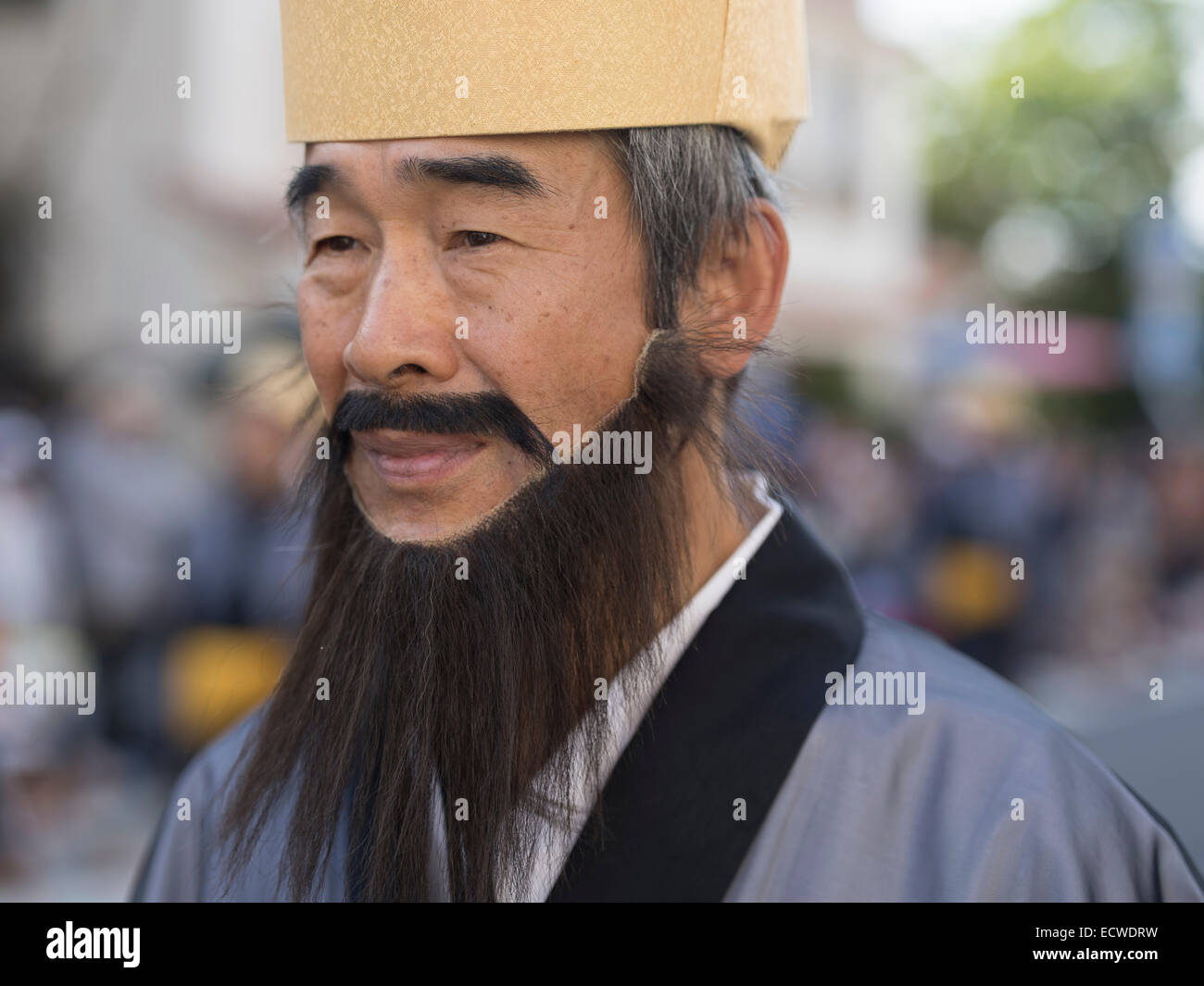 Shuri Castle Festival held in Naha City, Okinawa. A procession takes places down from the castle, and along Kokusai-dori. Stock Photo