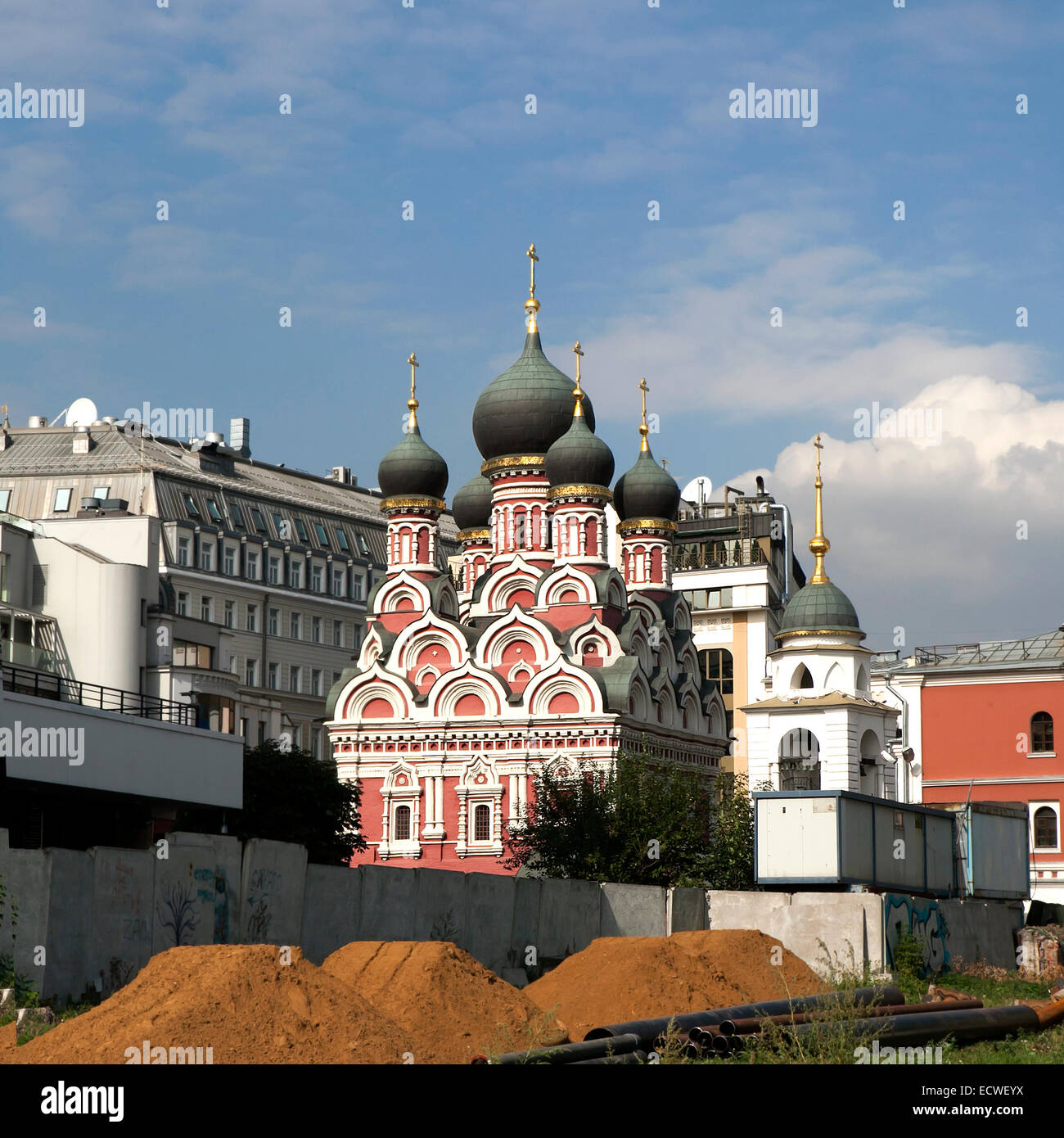 Orthodox church of the Tikhvin Icon of Our Lady with four domes on ...