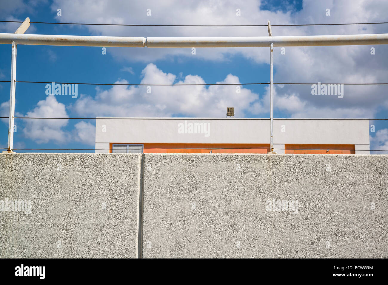 Abstract detail of architecture and sky, Cascais, Portugal Stock Photo