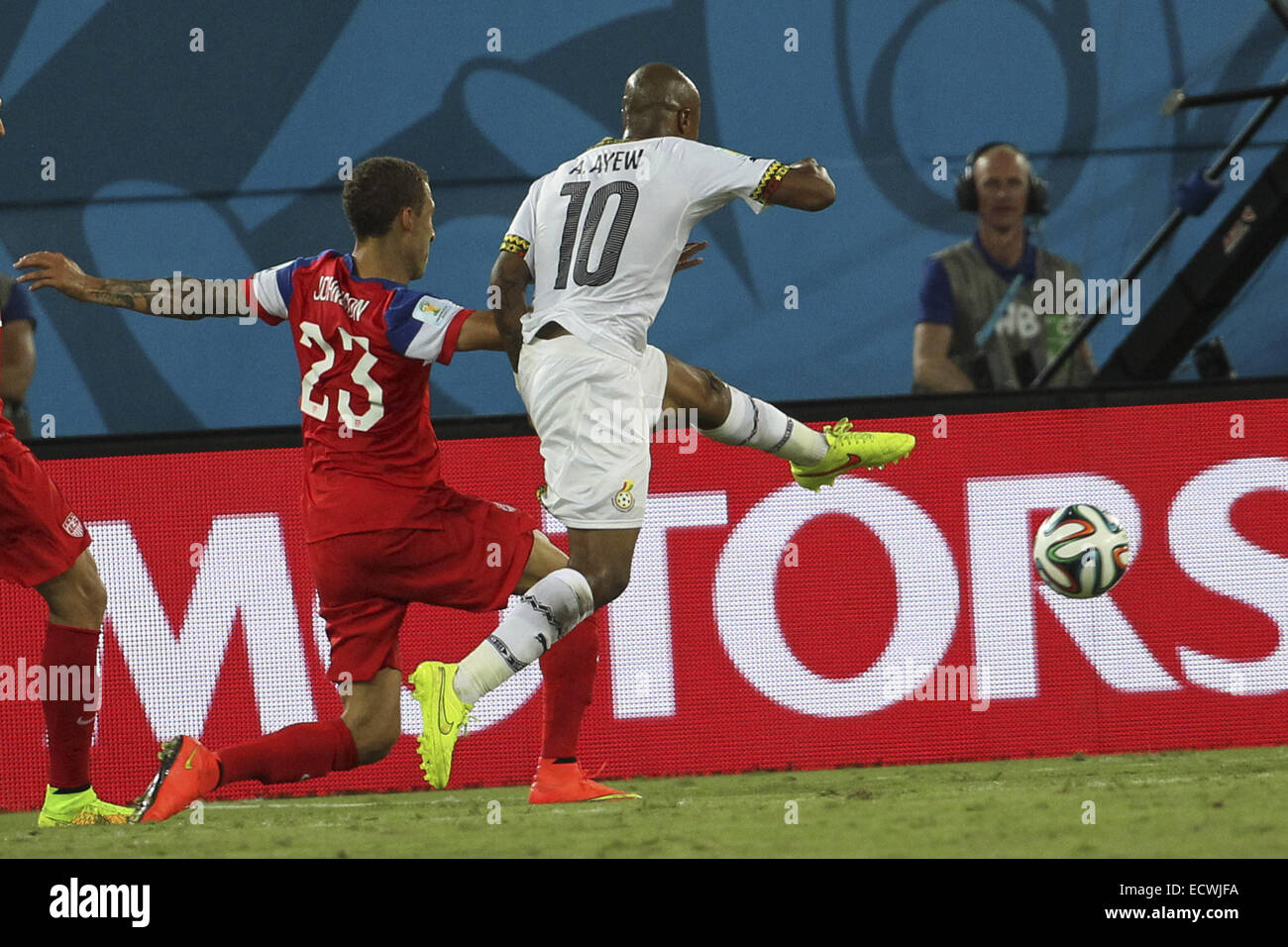 2014 FIFA World Cup - Ghana v USA - held at Arena Das Dunas. USA went on to win, 1-2  Featuring: Andre Ayew Where: Natal, RN, Brazil When: 16 Jun 2014 Stock Photo