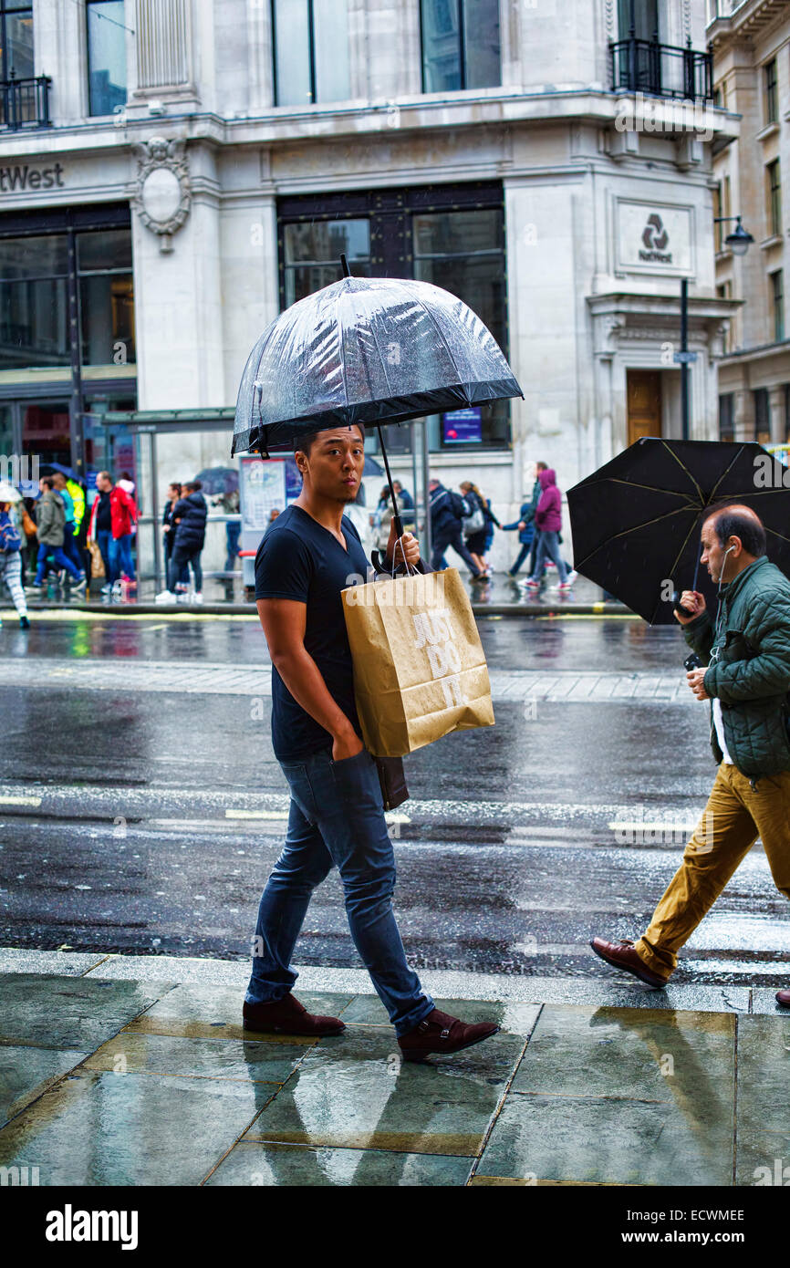 A rainy day in London Stock Photo