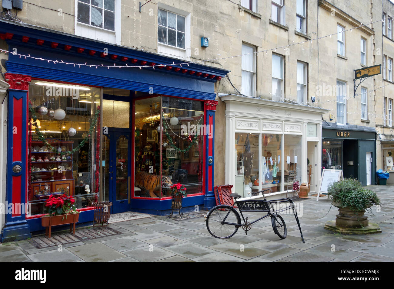 Independent shops in Margarets Buildings, City of Bath, England, UK ...