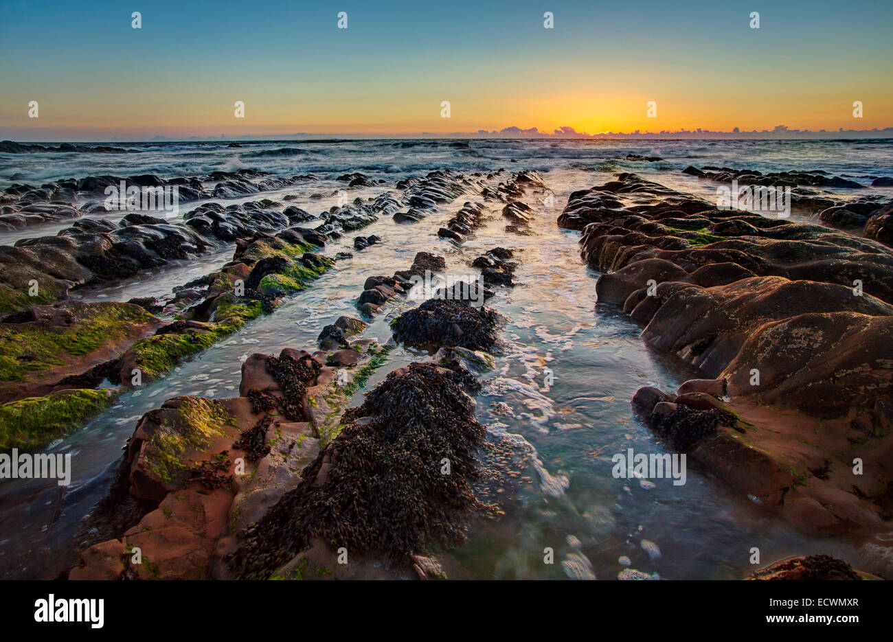 Widemouth bay in Cornwall Stock Photo