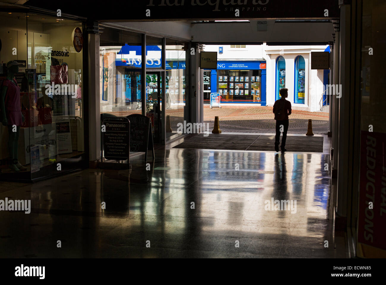 Shopping in Exeter Stock Photo Alamy