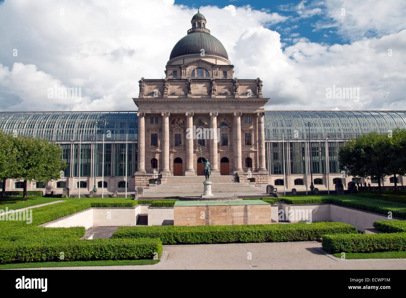 The historic state chancellery Bayerische Staatskanzlei of Munich in Bavaria Stock Photo