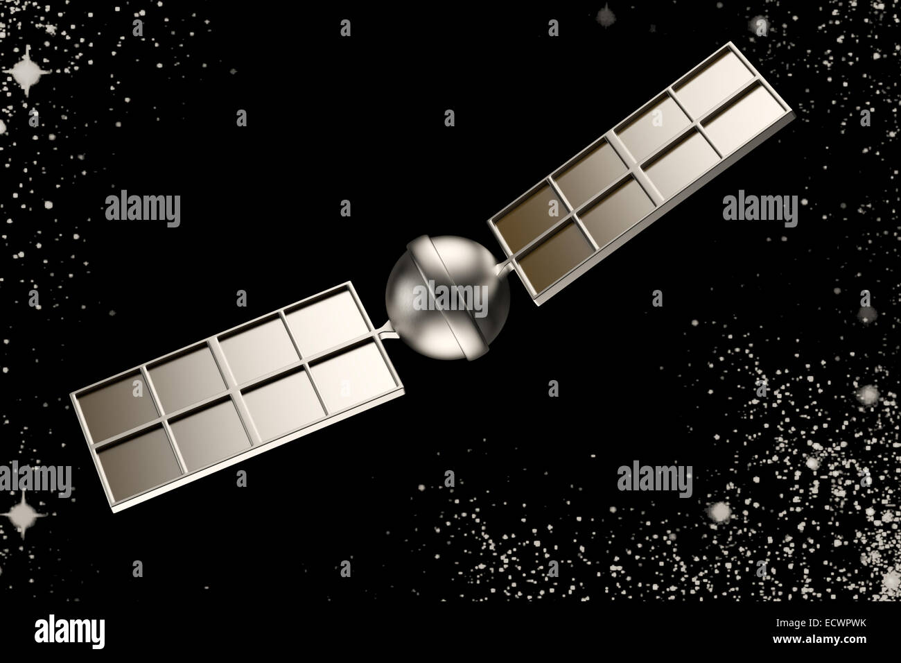 3d rendering of a satellite in the space Stock Photo - Alamy