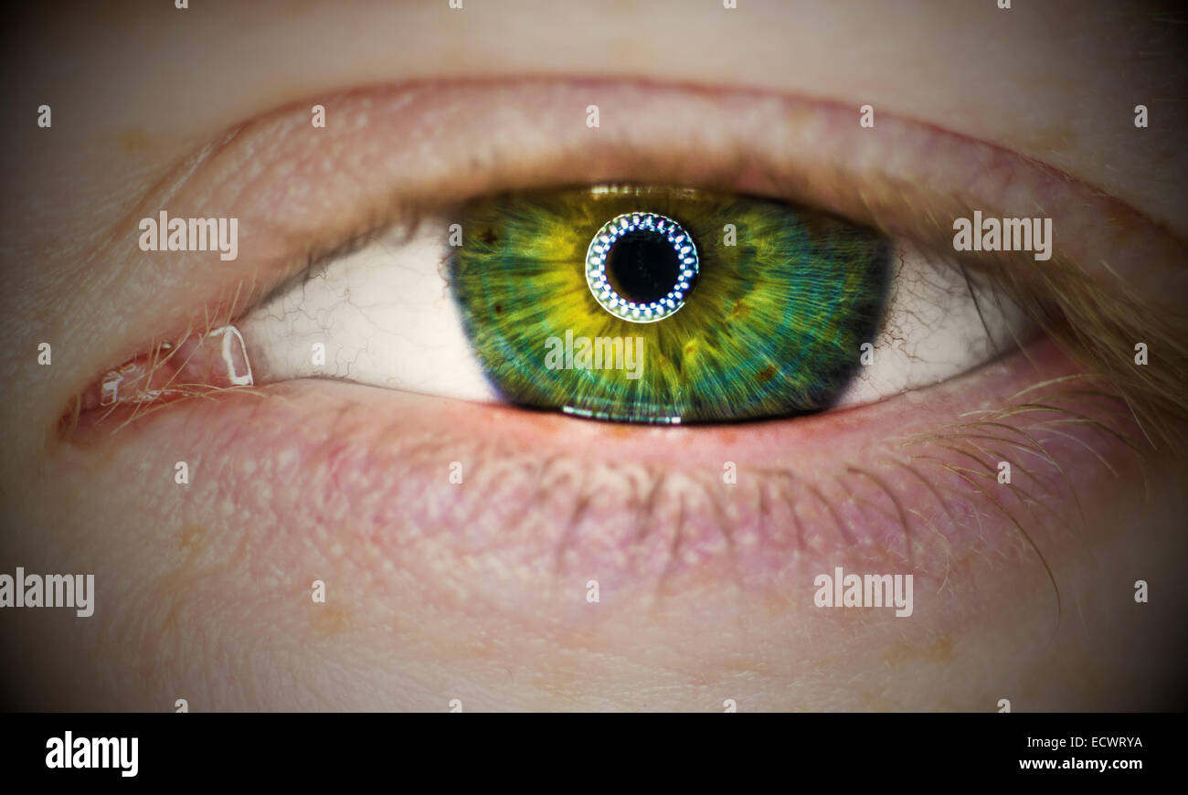 Close up of man's eye staring hi-res stock photography and images - Alamy