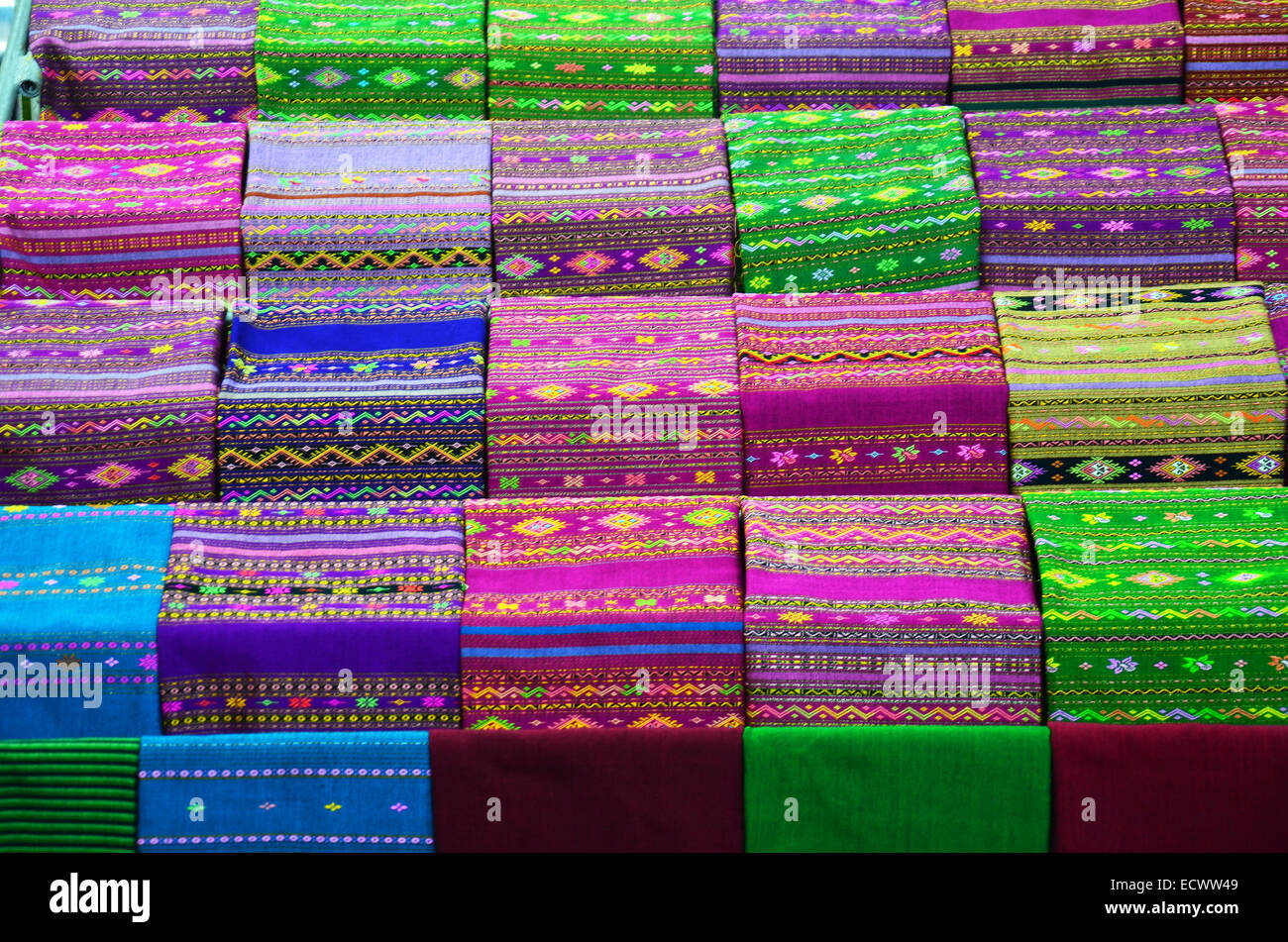 Traditional Thai Silk Cloth Stock Photo Alamy