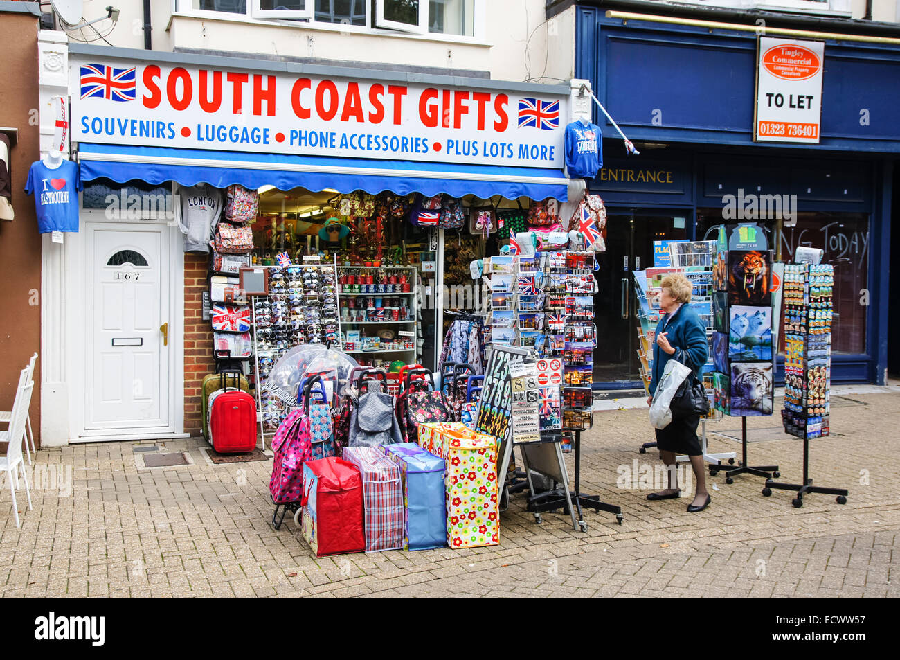Souvenir shop in Eastbourne East Sussex England United Kingdom UK Stock