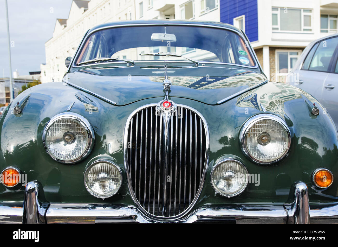 Jaguar Mark 2 car from 1960s parked in Eastbourne East Sussex England United Kingdom UK Stock Photo