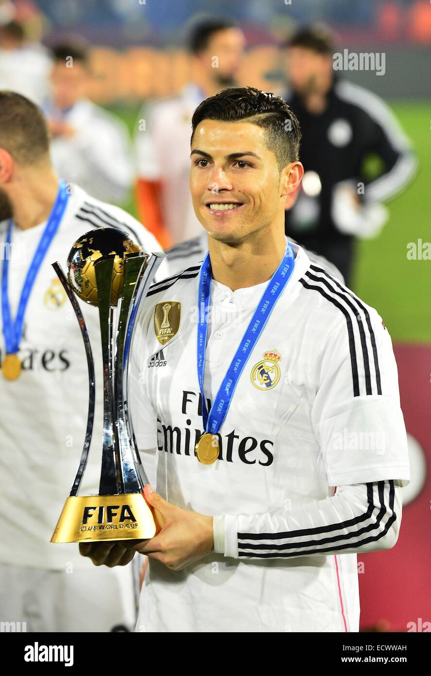 Marrakech, Morocco. 20th Dec, 2014. Real Madrid forward CRISTIANO RONALDO celebrating with the trophy after win the FIFA Club World Cup 2014 in Marrakech. Credit:  Marcio Machado/ZUMA Wire/Alamy Live News Stock Photo