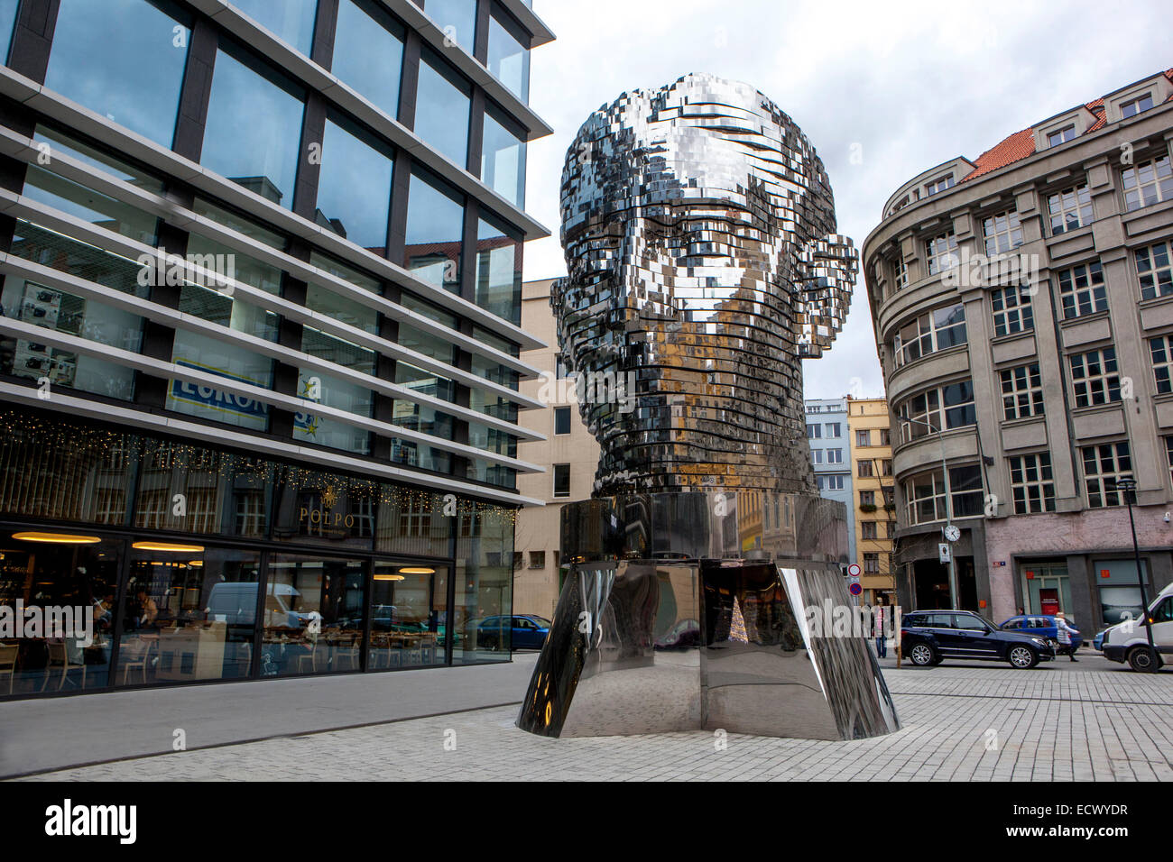 Prague Kafka by David Cerny sculpture Stock Photo Alamy