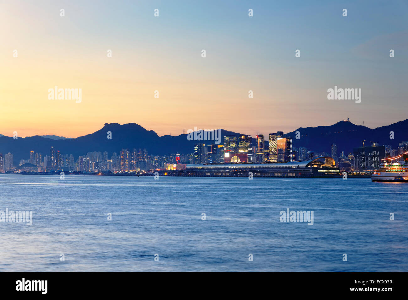 Hong Kong kowloon city Sunset Stock Photo - Alamy