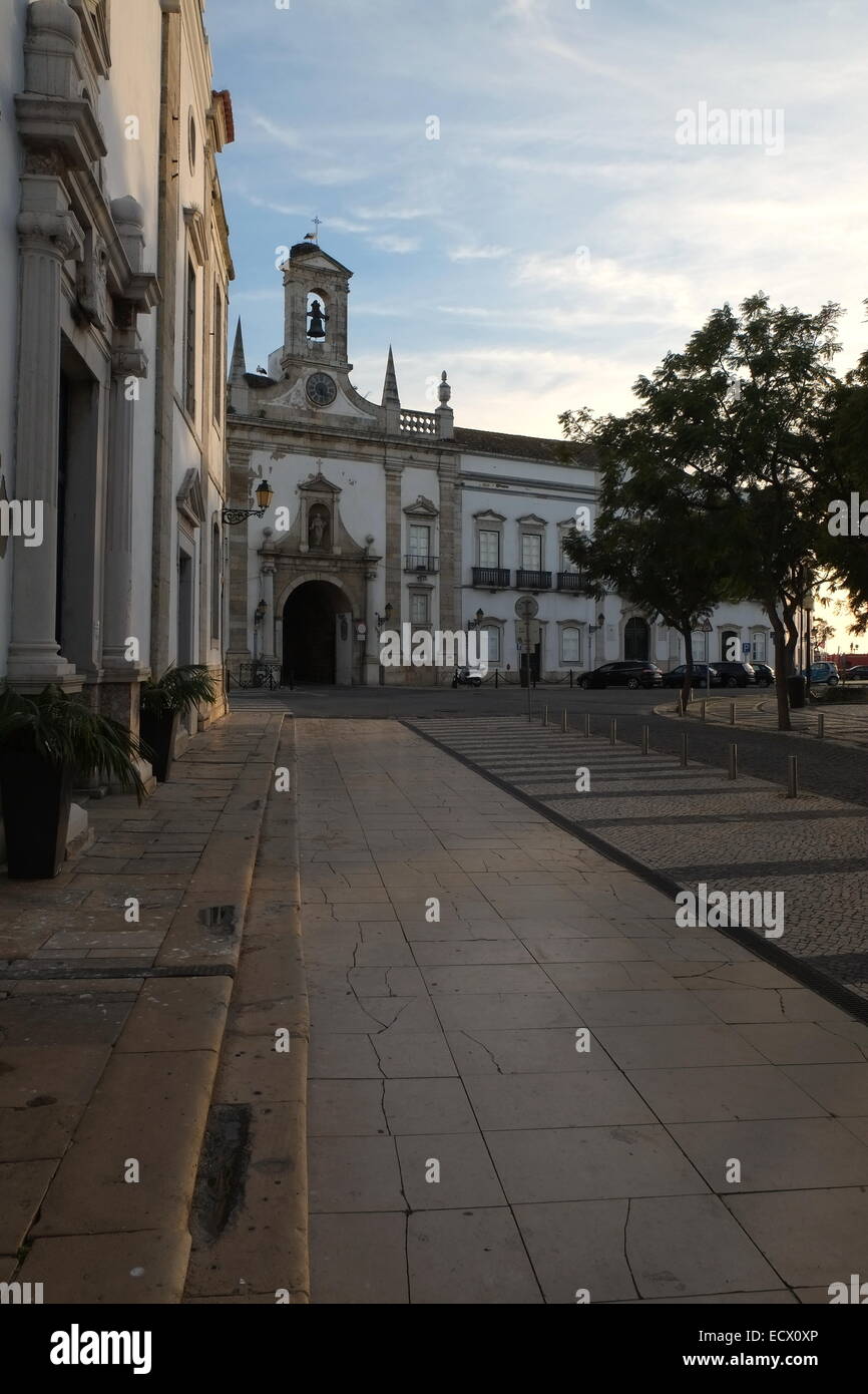 Portal to Faro's historic city. Locally called: Cidade Velha Stock Photo