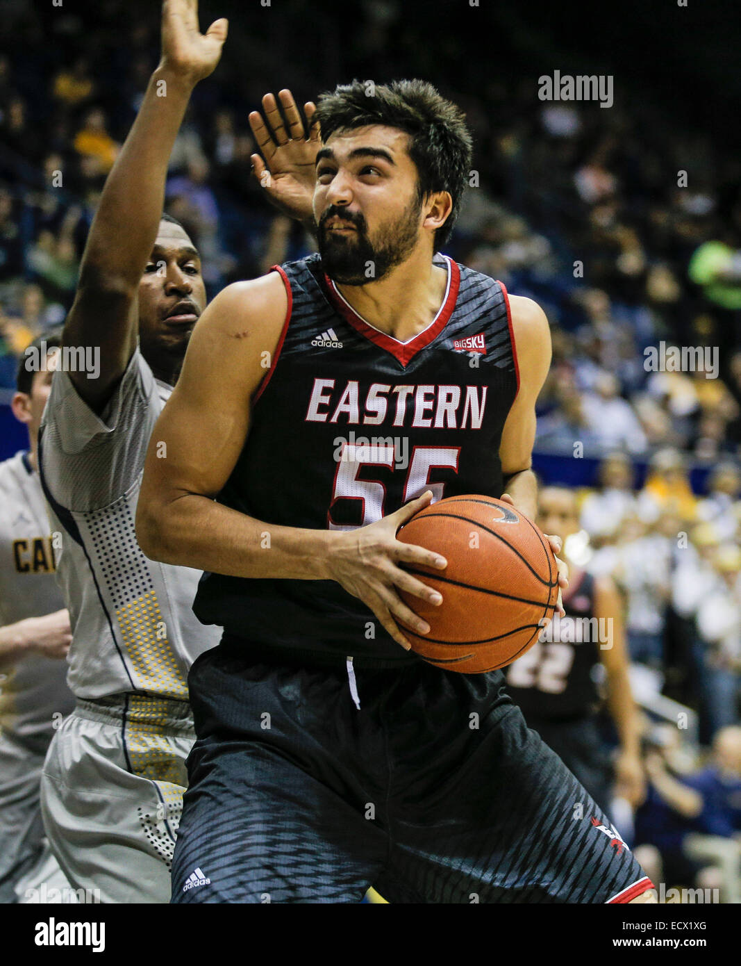Berkeley, California, USA. 19th Dec, 2014. E. Washington F # 55 Venky Jois drive to the hoop during NCAA Men's Basketball game between Eastern Washington Eagles and California Golden Bears 67- 78 lost at Hass Pavilion Berkeley Calif. Credit:  csm/Alamy Live News Stock Photo