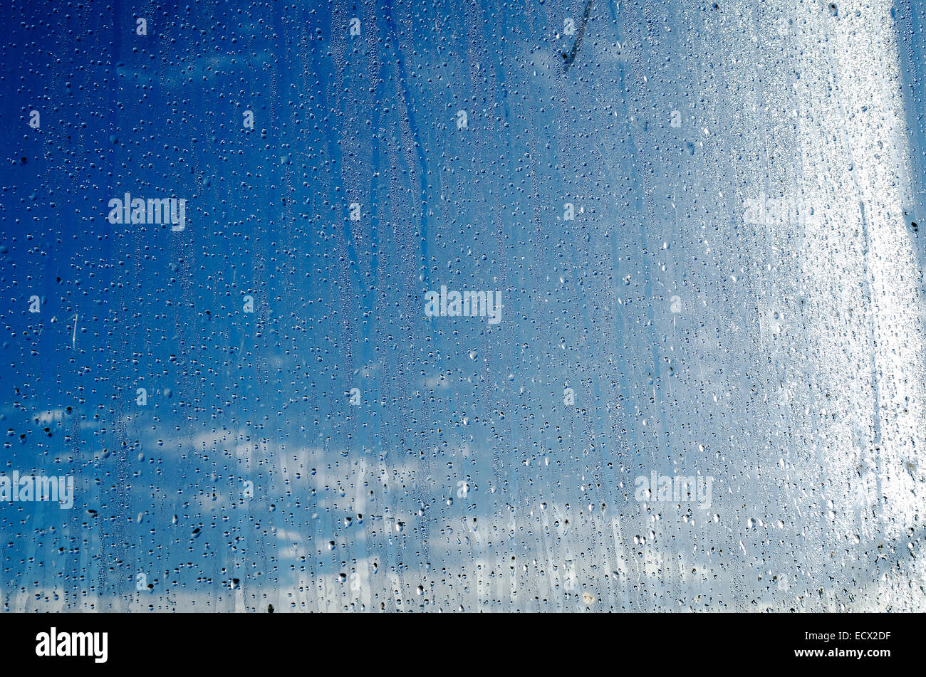 Closeup of natural water drop on glass background Stock Photo - Alamy