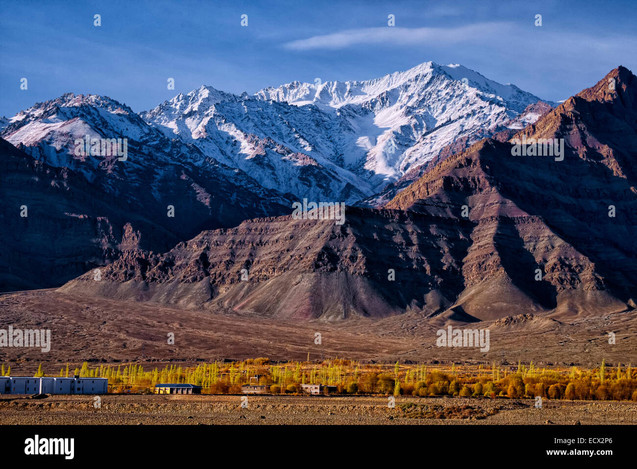 Ladakh countour, Leh, Jammu Kashmir, India Stock Photo