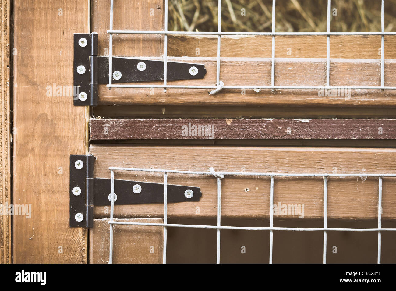 Part of a modern wooden animal hutch Stock Photo Alamy