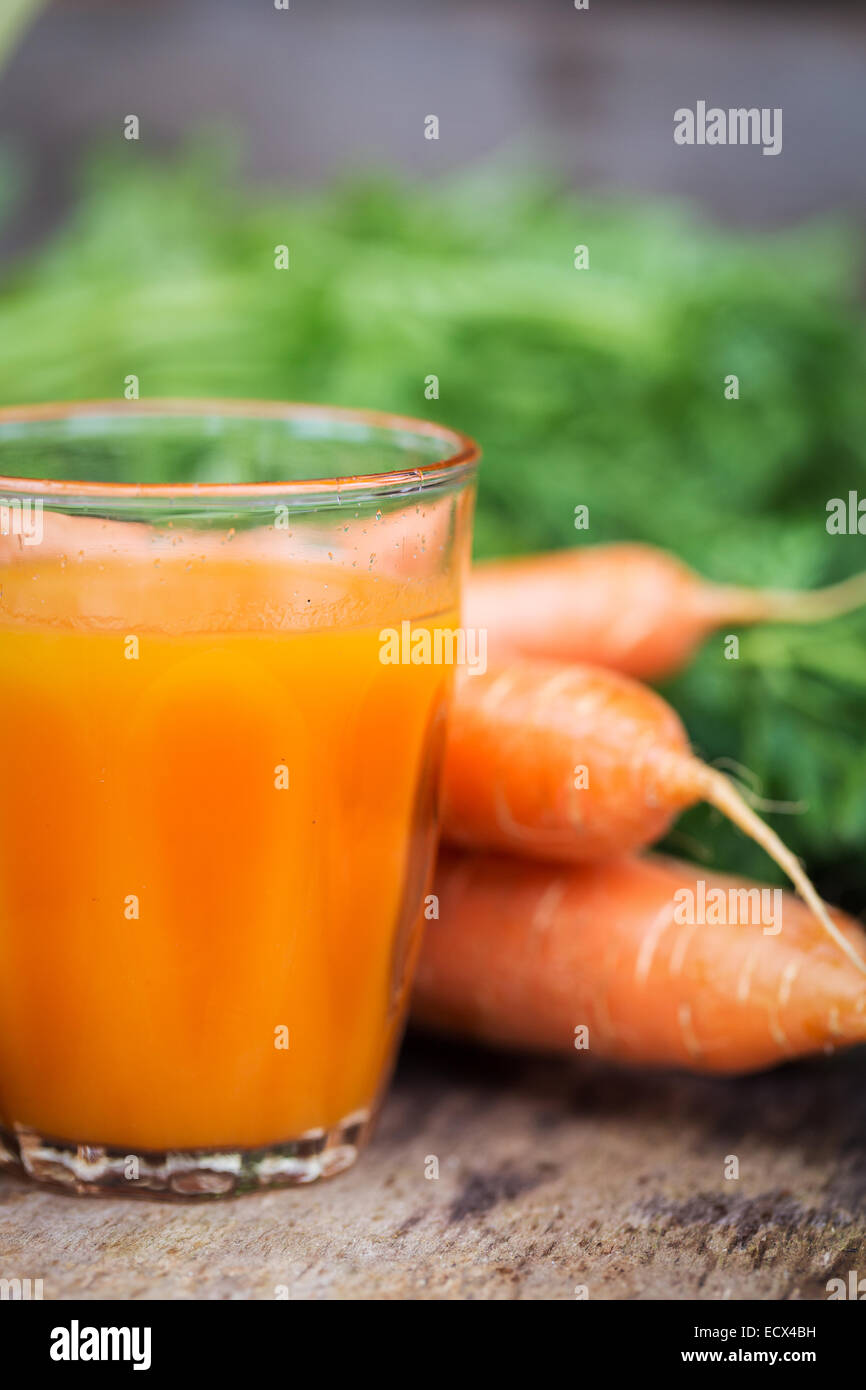 Fresh carrot juice Stock Photo Alamy