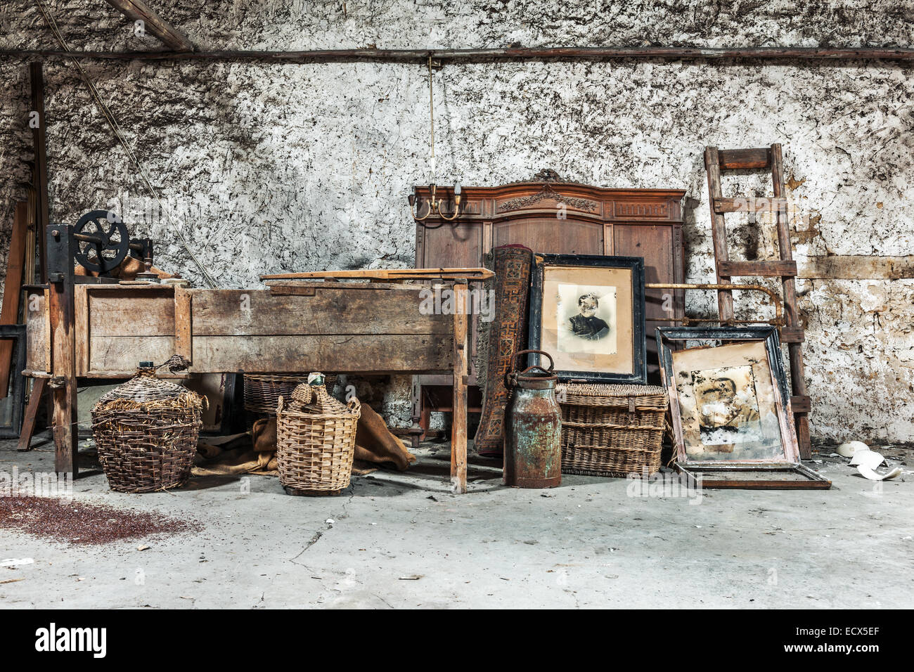 Old relics in dusty attic hires stock photography and images Alamy