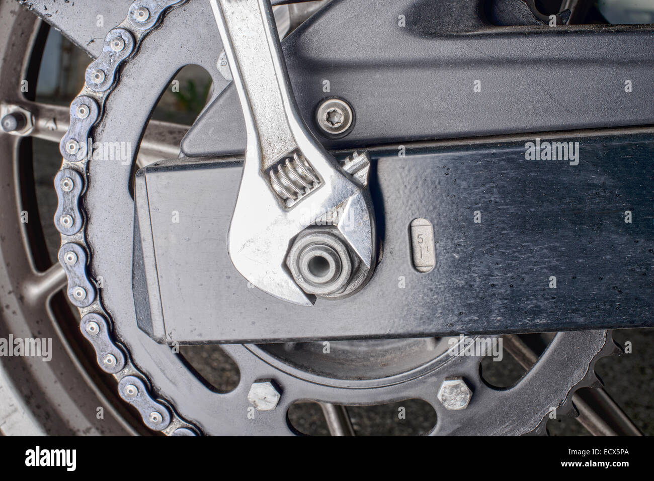 transmission chain motorcycle closeup Stock Photo Alamy
