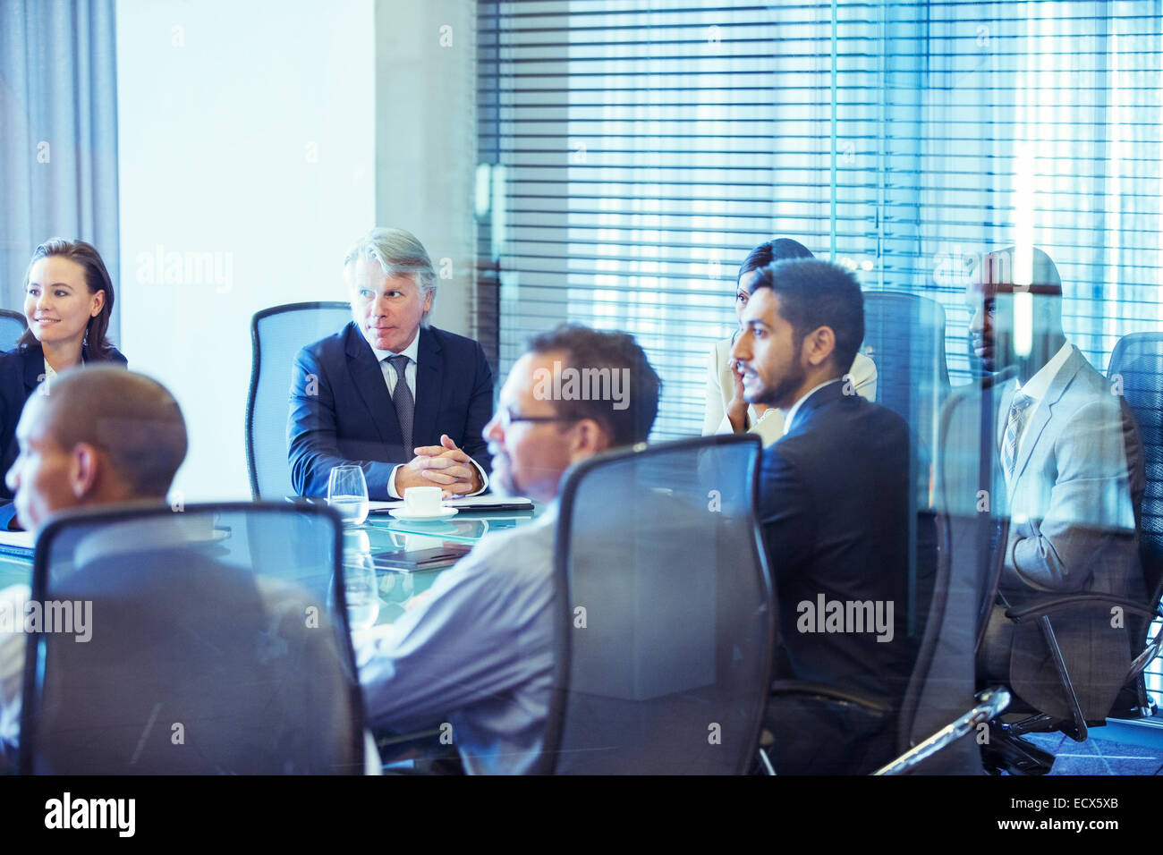 Business people having meeting in conference room Stock Photo