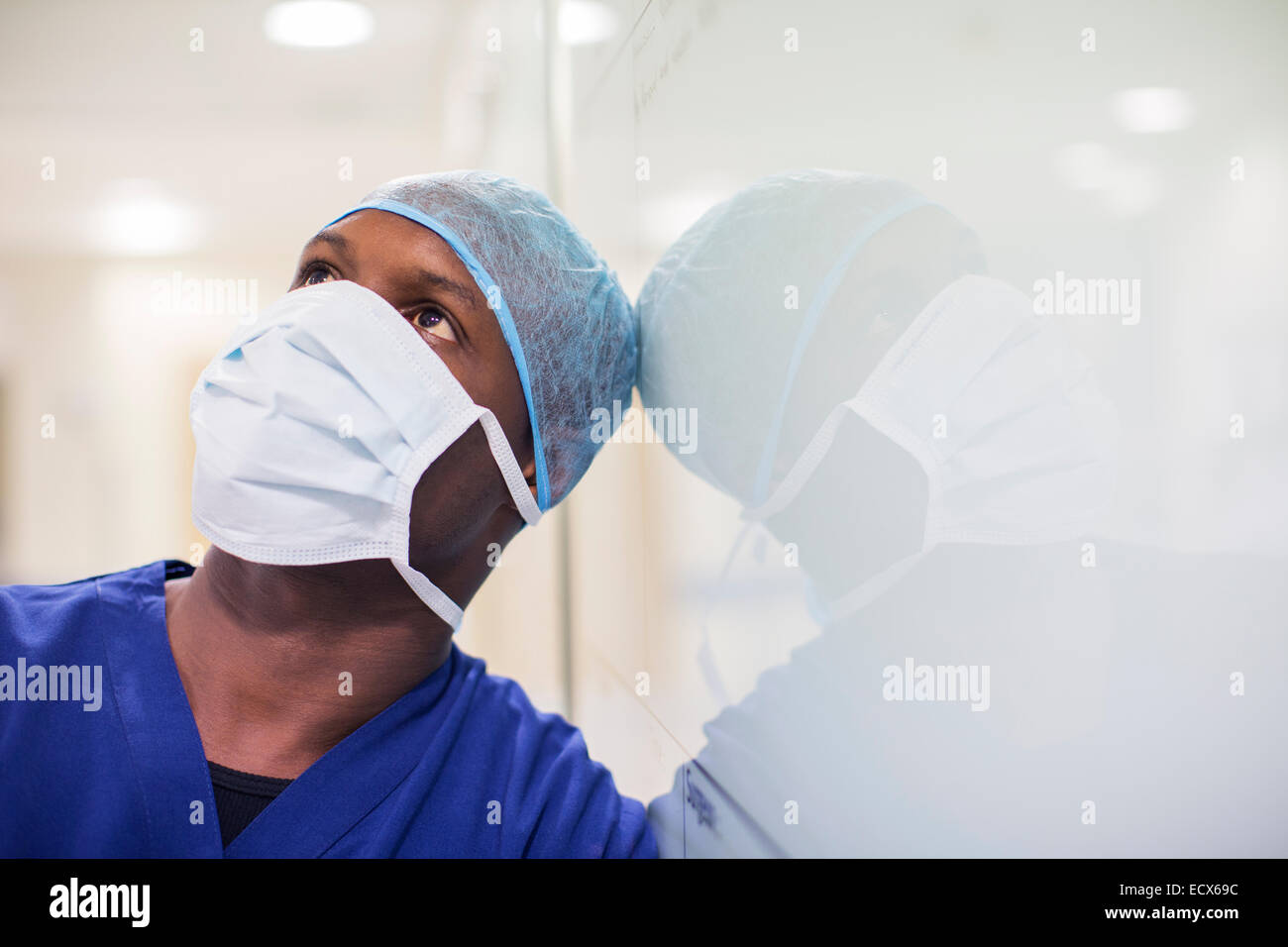 Portrait of mid adult surgeon in hospital Stock Photo
