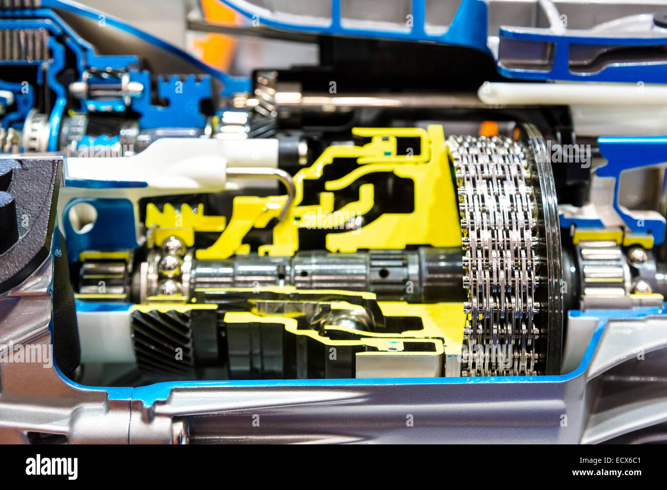 Opened switch gear of a car Stock Photo Alamy