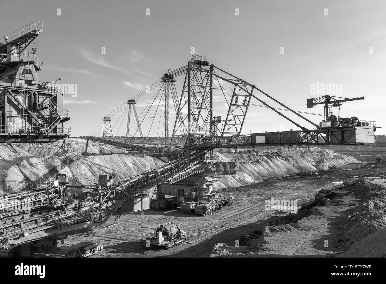 Mining machinery in the mine Stock Photo
