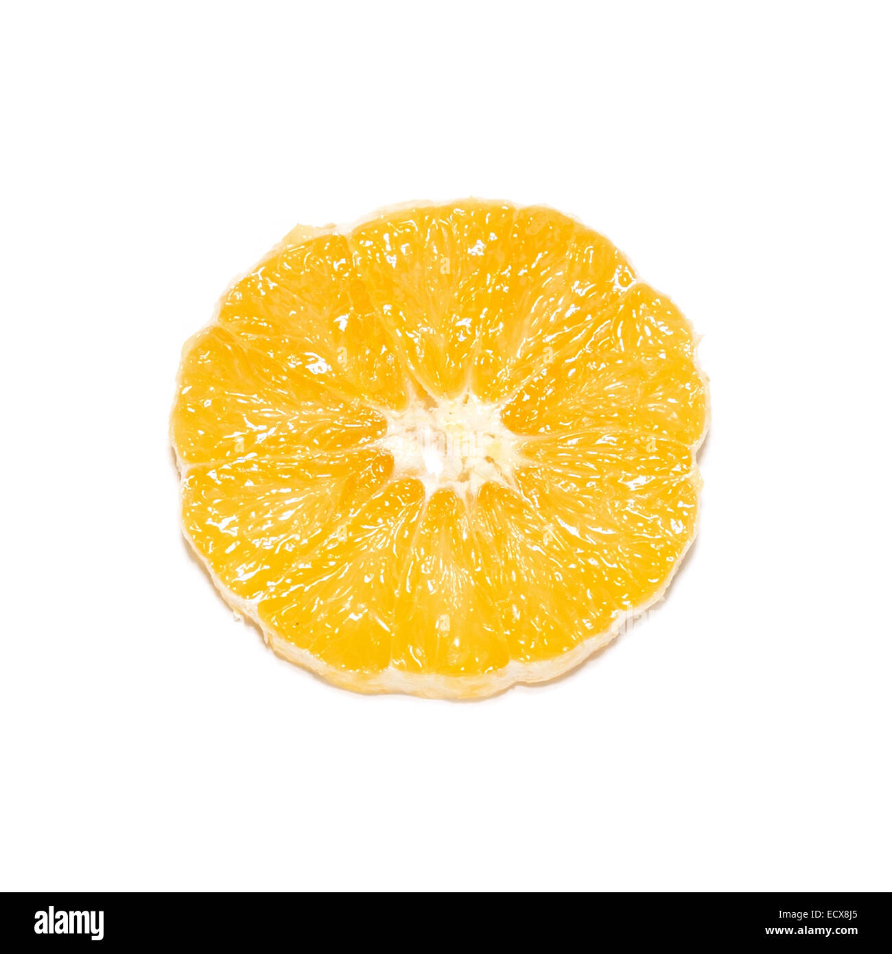 Slice of orange isolated on white background Stock Photo - Alamy