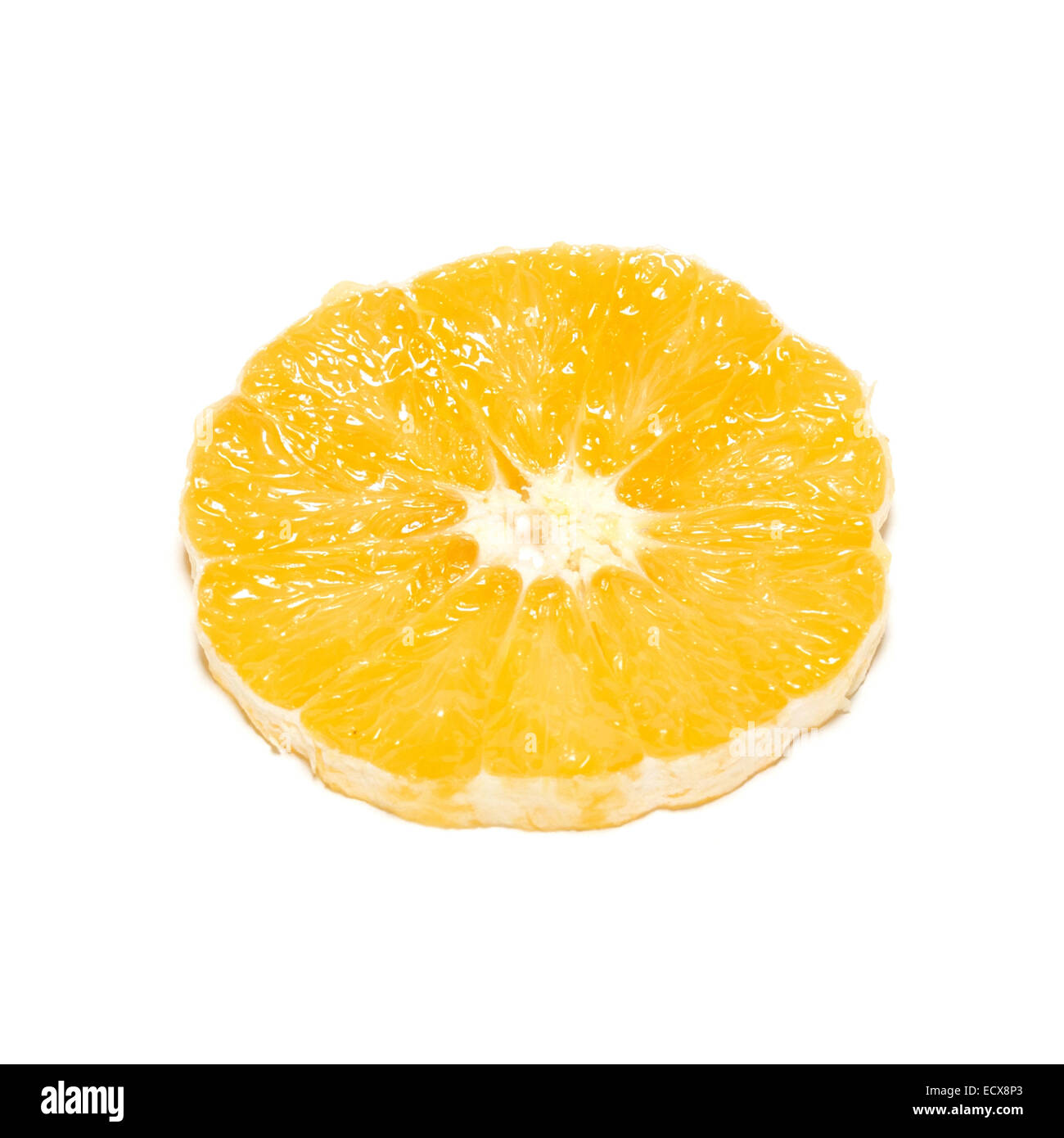 Slice of orange isolated on white background Stock Photo - Alamy