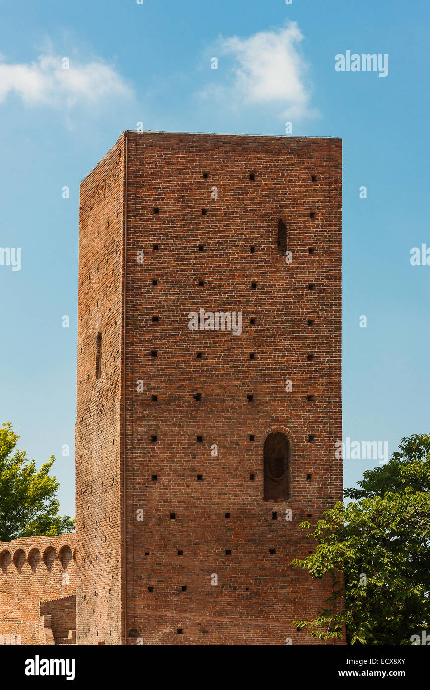 Italy Veneto Rovigo Mozza Tower Stock Photo