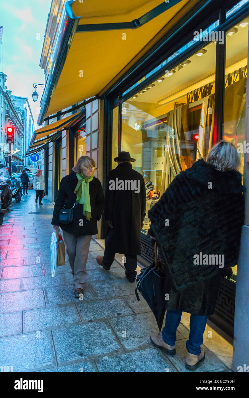 Paris, France, Woman Luxury Window Shopping, Outside Street Scenes