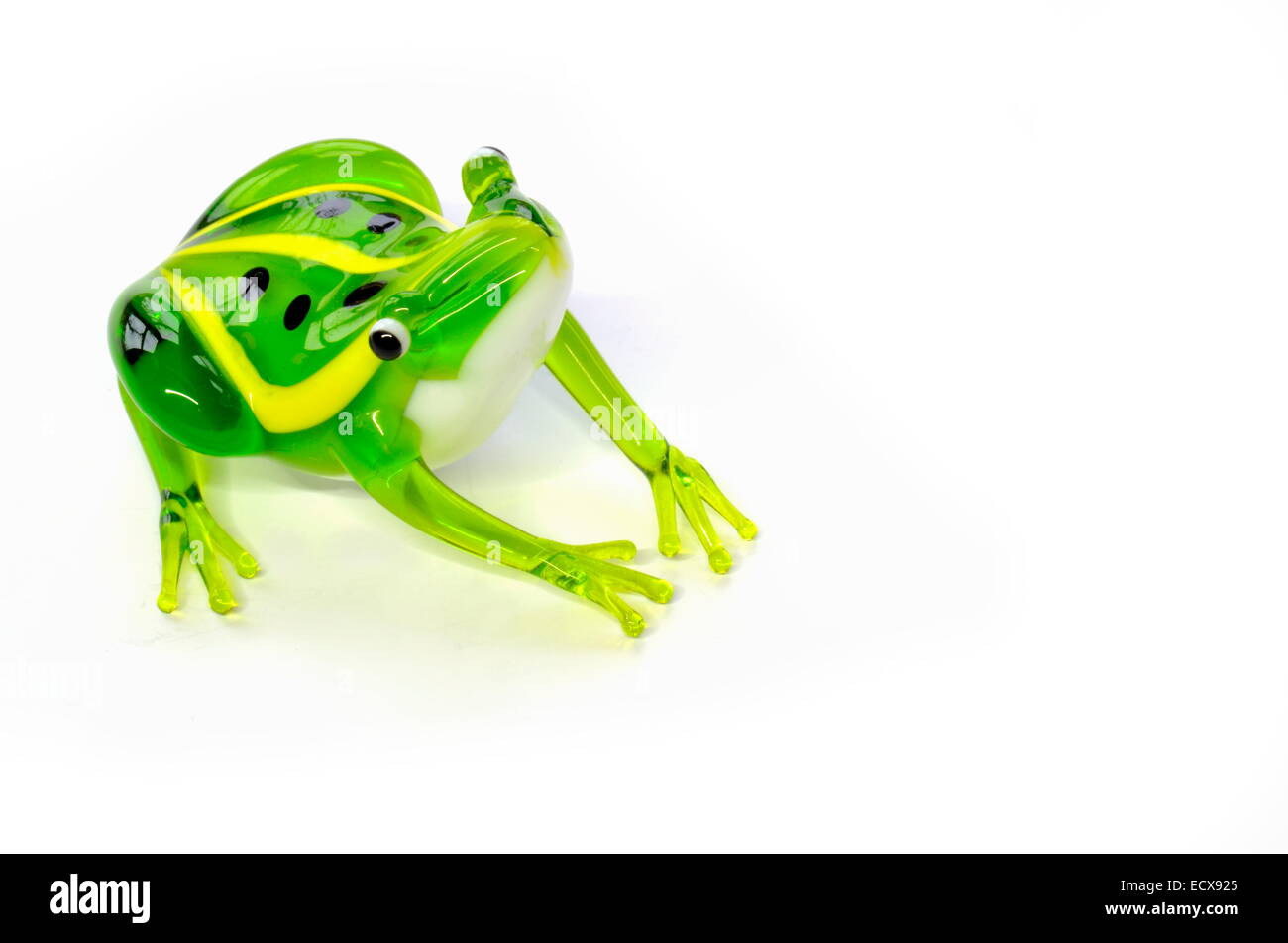 Glass Frog - Murano Glass, Italy Stock Photo