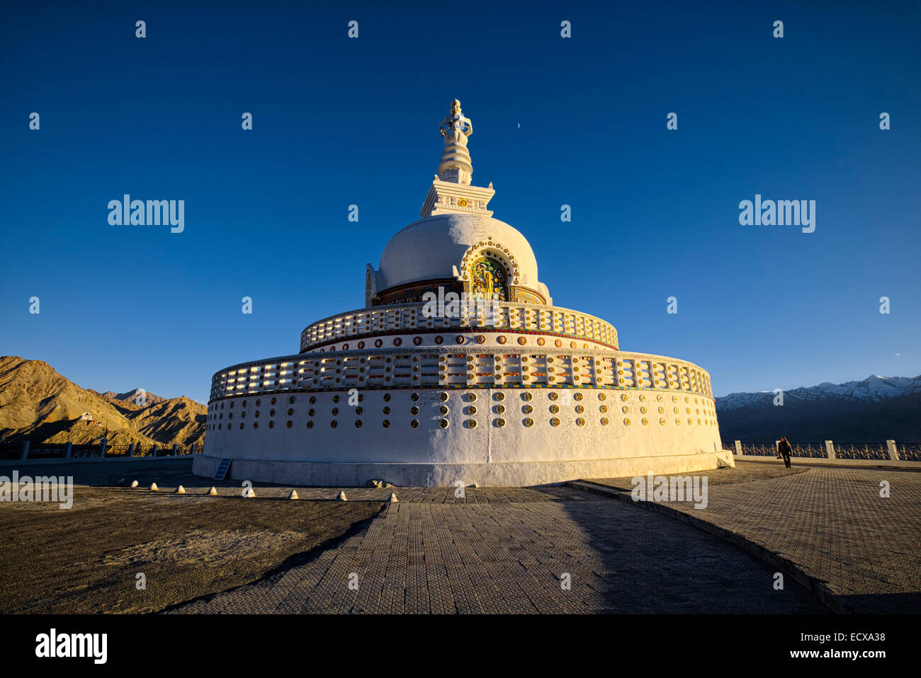 Shanti Stupa, Leh, Ladakh, North India Stock Photo